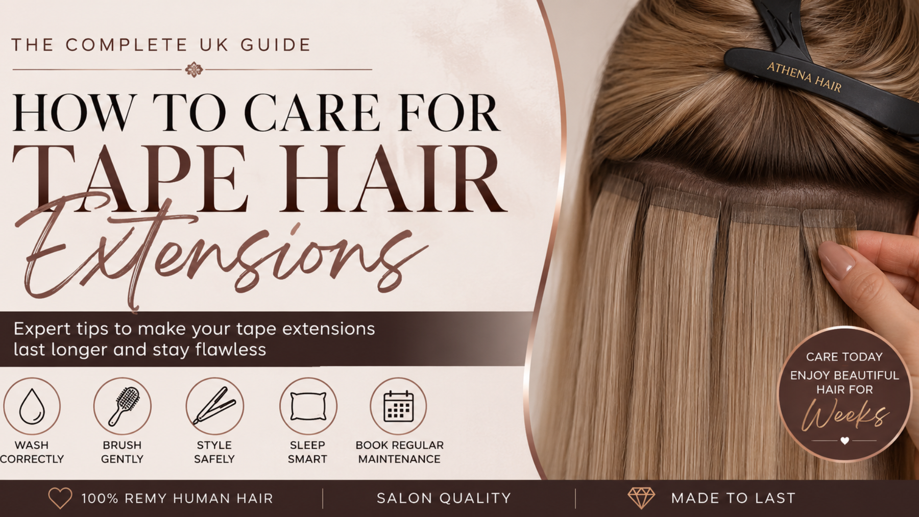 How to Care for Tape Hair Extensions: The Complete UK Guide