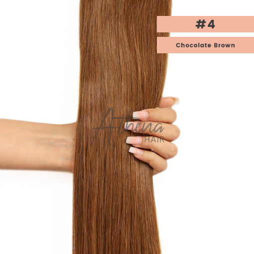 #4 Chocolate Brown U Tip training Hair 14inch 0.5g (35 strands)