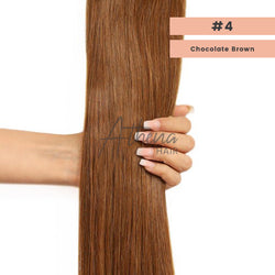 #4 Chocolate Brown U Tip training Hair 14inch 0.5g (35 strands)