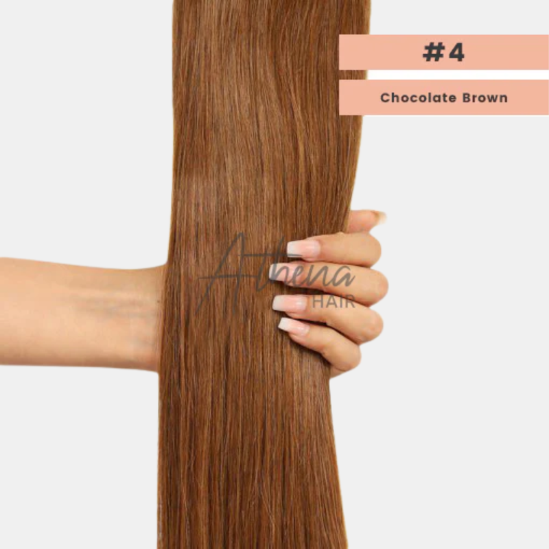 #4 Chocolate Brown U Tip training Hair 14inch 0.5g (35 strands)