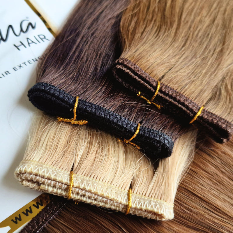 Flat Weft Double Layered 50g 18inch Athena - Human Hair Extensions