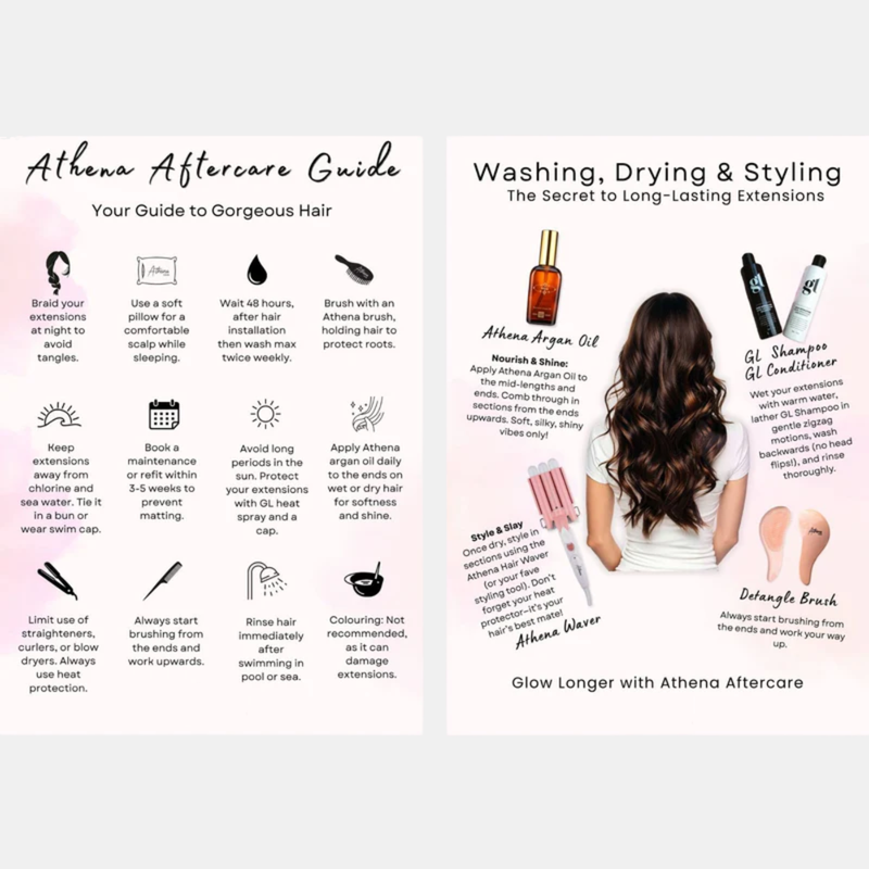 Athena Aftercare Advice Card x 10