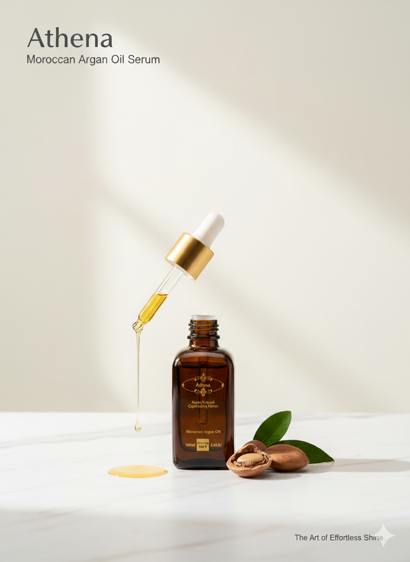 Athena Moroccan Argan Hair Serum – Smooth, Shine & Frizz Control