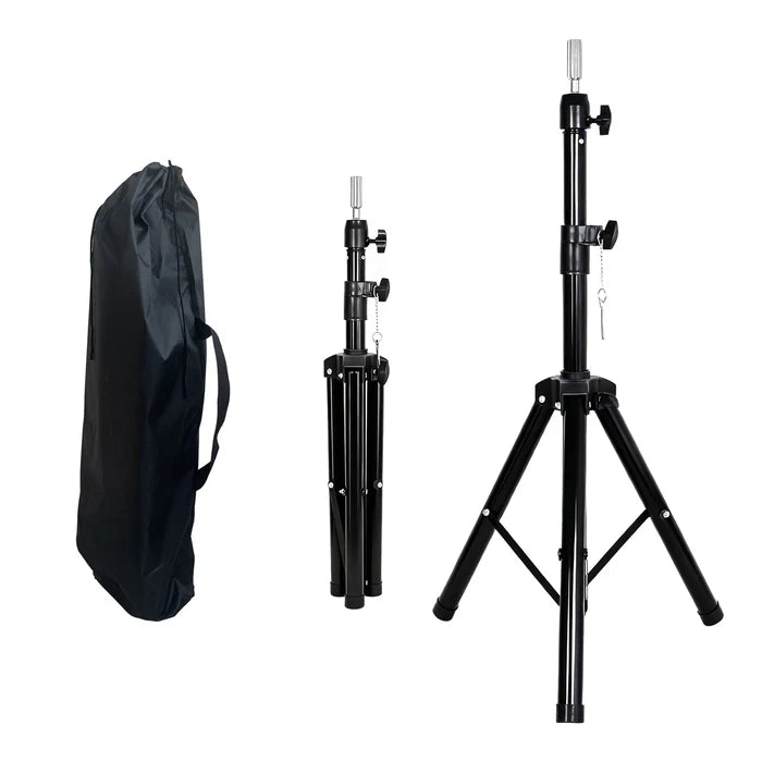 Heavy-Duty Professional Tripod Stand - Sturdy Metal Wig Block Holder for Salon Styling, Wig Making & Canvas Heads