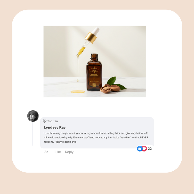 Athena Moroccan Argan Hair Serum – Smooth, Shine & Frizz Control